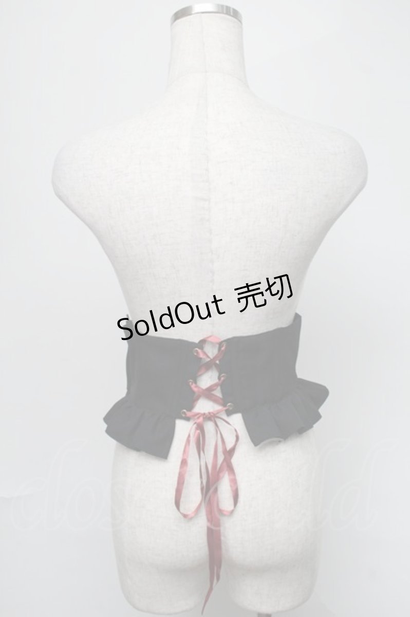 画像2: metamorphose / フリルコルセット  黒 S-25-08-21-001-ME-TO-AS-ZT503 (2)