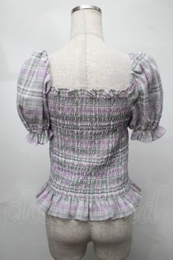 画像2: Candy Stripper / VOLUME SLEEVE SHIRRINGトップス 2 ラベンダー S-25-08-21-017-PU-TO-SZ-ZT504