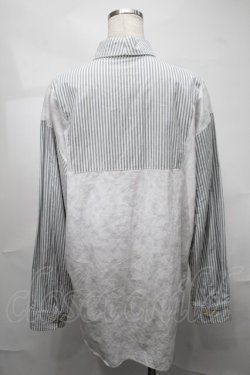 画像2: MILKBOY / ストライプシャツ  白ｘサックス S-25-08-21-018-MB-BL-AS-ZT504