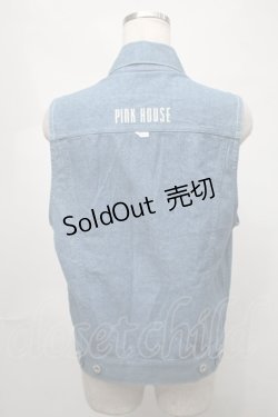 画像2: PINK HOUSE / デニムベスト  ブルー S-25-08-21-022-LO-TO-AS-ZT504