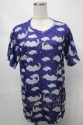 Nile Perch / 夜空プリントTシャツ  紫 S-25-08-21-023-LO-TO-AS-ZS