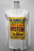 HYSTERIC GLAMOUR / DIZZY & MILKY pt T-SH F 白 S-25-08-21-003-PU-TO-SZ-ZS