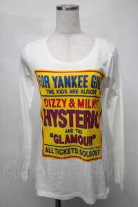 HYSTERIC GLAMOUR / DIZZY & MILKY pt T-SH F 白 S-25-08-21-003-PU-TO-SZ-ZS