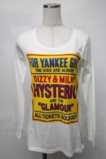 画像1: HYSTERIC GLAMOUR / DIZZY & MILKY pt T-SH F 白 S-25-08-21-003-PU-TO-SZ-ZT503 (1)