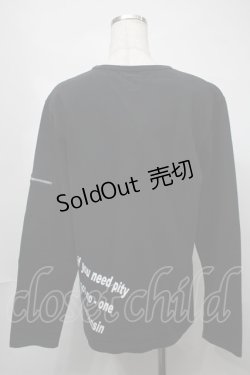 画像2: no future / プリント長袖プルオーバー  黒 S-25-08-21-033-PU-TS-HR-ZS