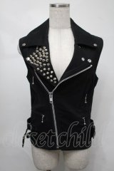 SEXY DYNAMITE LONDON (CHOICE) / ライダースベスト  黒 S-25-08-21-036-PU-TO-SZ-ZS