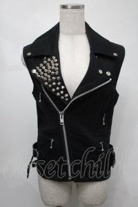 SEXY DYNAMITE LONDON (CHOICE) / ライダースベスト  黒 S-25-08-21-036-PU-TO-SZ-ZS
