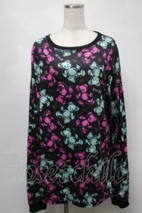 Drug Honey / スケルトンテディカットソー  黒 S-25-08-21-038-PU-TO-AS-ZS