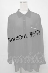 Ank Rouge / シアーパールシャツ  黒 S-25-08-21-039-CA-BL-AS-ZS