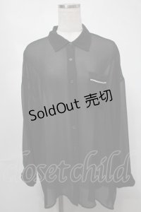 Ank Rouge / シアーパールシャツ  黒 S-25-08-21-039-CA-BL-AS-ZS