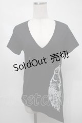 BPN / プリントアシメタンクトップ  黒 S-25-08-21-040-GO-TO-HR-ZT504