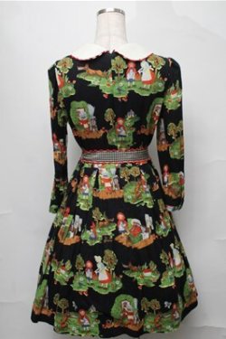 画像2: Jane Marple / シャペロンルージュラウンドカラーワンピース  黒 S-25-08-22-1036-JM-OP-HR-ZS