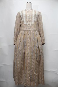 Jane Marple Dans Le Salon / Wall paper Agathaドレス  ベージュ S-25-08-22-1042-JM-OP-HR-ZS