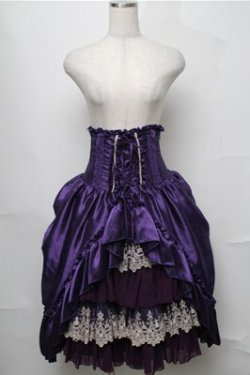 画像1: ATELIER PIERROT / シャーロットバッスルコルセットスカート  パープル S-25-08-22-1047-EL-SK-SZ-ZS