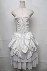 ATELIER PIERROT / バッスルコルセットドレス  白 S-25-08-22-1048-EL-SK-HR-ZS