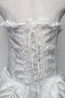 画像3: ATELIER PIERROT / バッスルコルセットドレス  白 S-25-08-22-1048-EL-SK-HR-ZS