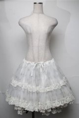 FRILL / ボリュームパニエスカート  白 S-25-08-22-1050-HN-SK-SZ-ZS