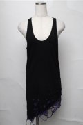 CIVARIZE / Poisonous クラッシュ加工フェイクレイヤードタンクトップ 44 黒ｘ紫 S-25-08-22-1011-GO-TO-AS-ZS