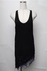 CIVARIZE / Poisonous クラッシュ加工フェイクレイヤードタンクトップ 44 黒ｘ紫 S-25-08-22-1011-GO-TO-AS-ZS