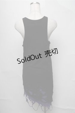 画像2: CIVARIZE / Poisonous クラッシュ加工フェイクレイヤードタンクトップ 44 黒ｘ紫 S-25-08-22-1011-GO-TO-AS-ZS