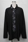 CIVARIZE / ネクタイ付き刺繍デザインシャツ F ブラック S-25-08-22-1015-GO-BL-SZ-ZS