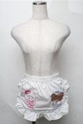 axes femme kawaii / mikkoコラボ刺繍エプロン  白 S-25-08-22-1002-AX-SK-AS-ZS
