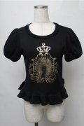 BABY,THE STARS SHINE BRIGHT / マリー・アントワネットTシャツ  黒 S-25-08-22-1016-BA-OP-HR-ZS