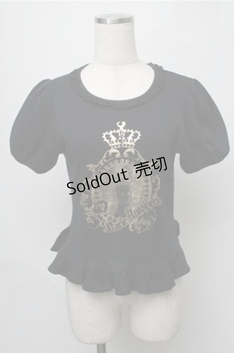 画像1: BABY,THE STARS SHINE BRIGHT / マリー・アントワネットTシャツ  黒 S-25-08-22-1016-BA-OP-HR-ZT499 (1)