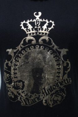 画像3: BABY,THE STARS SHINE BRIGHT / マリー・アントワネットTシャツ  黒 S-25-08-22-1016-BA-OP-HR-ZS
