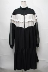 HEIHEI / ジャージワンピース  黒 S-25-08-22-1018-PU-OP-AS-ZS
