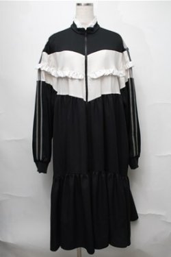 画像1: HEIHEI / ジャージワンピース  黒 S-25-08-22-1018-PU-OP-AS-ZS