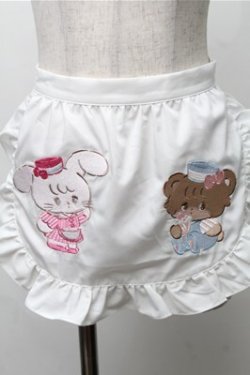 画像3: axes femme kawaii / mikkoコラボ刺繍エプロン  白 S-25-08-22-1002-AX-SK-AS-ZS