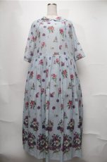 画像1: Jane Marple Dans Le Salon / Viola gardenラウンドカラードレス  サックス S-25-08-22-1032-JM-OP-HR-ZT352 (1)