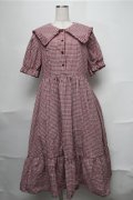 m petit by misako / ギンガムチェックワンピース LL 赤ｘ白 S-25-08-25-043-LO-OP-HR-ZS