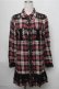 画像1: axes femme / レースチェックシャツワンピース  赤 S-25-08-25-047-AX-PA-HR-ZS (1)