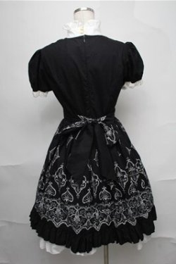 画像2: ATELIER PIERROT / ヨーク襟ワンピース  黒ｘ白 S-25-08-25-050-EL-OP-HR-ZS