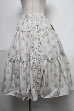 画像1: m petit by misako / MSKハナガラリバーシブルボリュームスカート S オフ S-25-08-25-053-LO-SK-AS-ZS