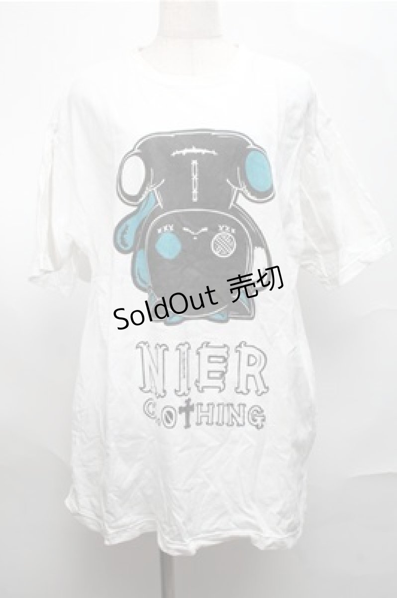 画像1: NieR CLOTHING / プリントTシャツ  白 S-25-08-25-009-PU-TO-HR-ZT354 (1)