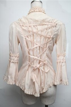 画像2: metamorphose / ヨーク切替ラッパ袖ブラウス （梨地）  ベージュ S-25-08-25-012-ME-BL-HR-ZS