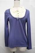axes femme / 重ね着風カットソー  ブルー S-25-08-25-016-AX-TO-HR-ZS