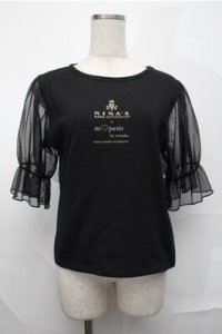 m petit by misako / MSシアーソデプルオーバー M 黒 S-25-08-25-021-LO-TO-AS-ZT499