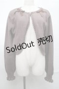 m petit by misako / リボンニットボレロ L ブラウン S-25-08-25-023-LO-TO-AS-ZS