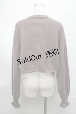 画像2: m petit by misako / リボンニットボレロ L ブラウン S-25-08-25-023-LO-TO-AS-ZS