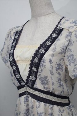 画像3: axes femme / ブーケストライプワンピース  オフｘブルー S-25-08-25-024-AX-OP-HR-ZS