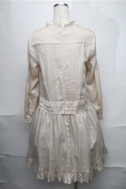 画像2: Jane Marple / ピンタックフリルワンピース  ベージュ S-25-08-25-028-JM-OP-AS-ZS