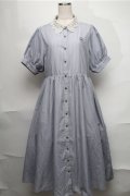 m petit by misako / ストライプワンピース  サックス S-25-08-25-032-LO-OP-HR-ZS