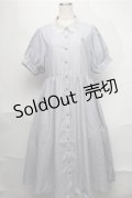 m petit by misako / ストライプワンピース  サックス S-25-08-25-032-LO-OP-HR-ZS