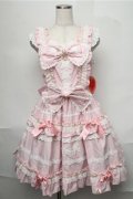 BABY,THE STARS SHINE BRIGHT / Rose Lace Rococoジャンパースカート  ピンク S-25-08-25-039-BA-OP-AS-ZS