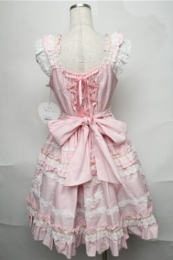 画像2: BABY,THE STARS SHINE BRIGHT / Rose Lace Rococoジャンパースカート  ピンク S-25-08-25-039-BA-OP-AS-ZS