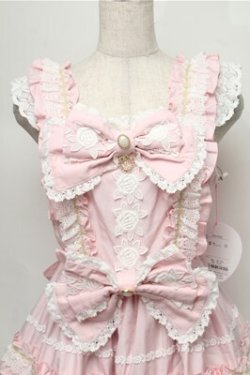 画像3: BABY,THE STARS SHINE BRIGHT / Rose Lace Rococoジャンパースカート  ピンク S-25-08-25-039-BA-OP-AS-ZS